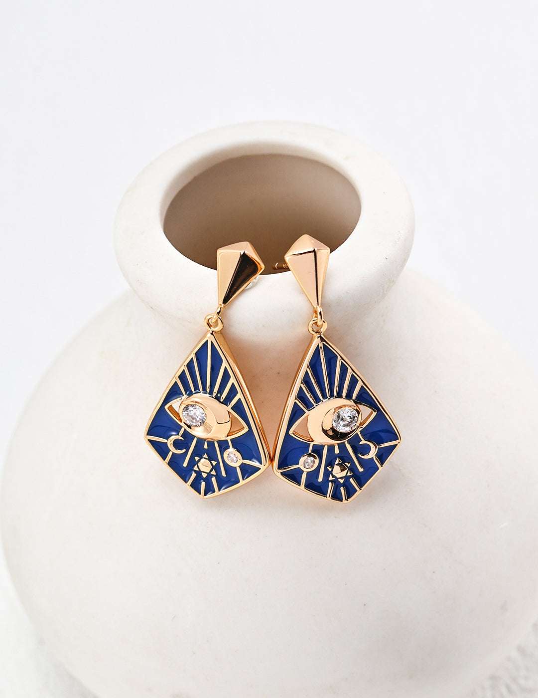 Cobalt Reverie Earrings |Eudorra Jewelry.