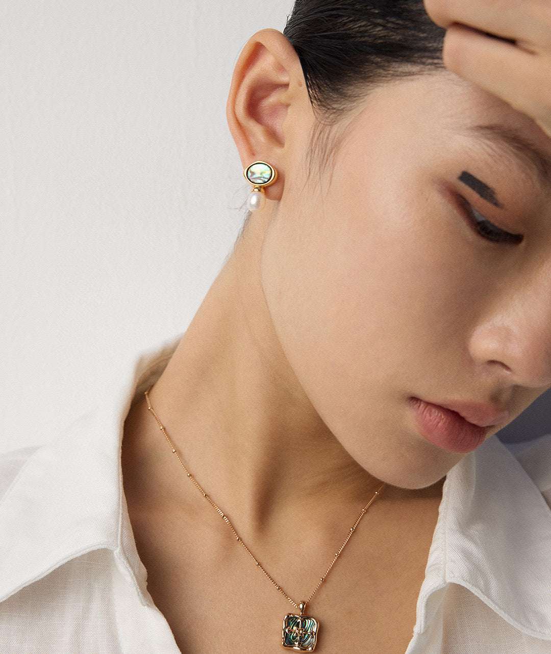 Scallop Halo Earrings|Women's Halo Earrings|Eudorra Jewelry