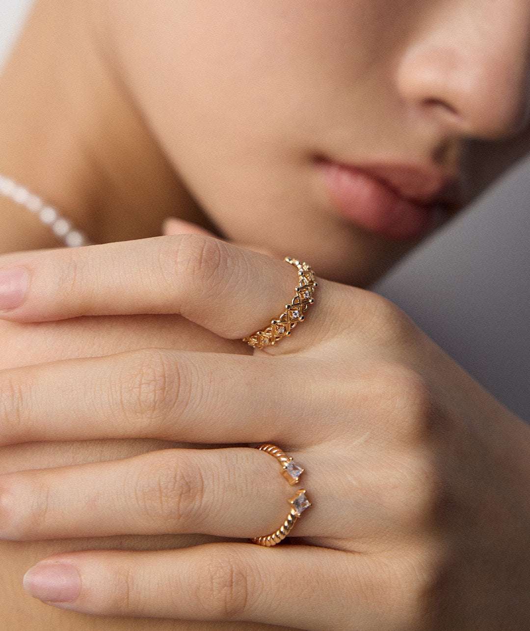 Zirconia Open Ring | Women's Open Ring | Eudorra Jewelry