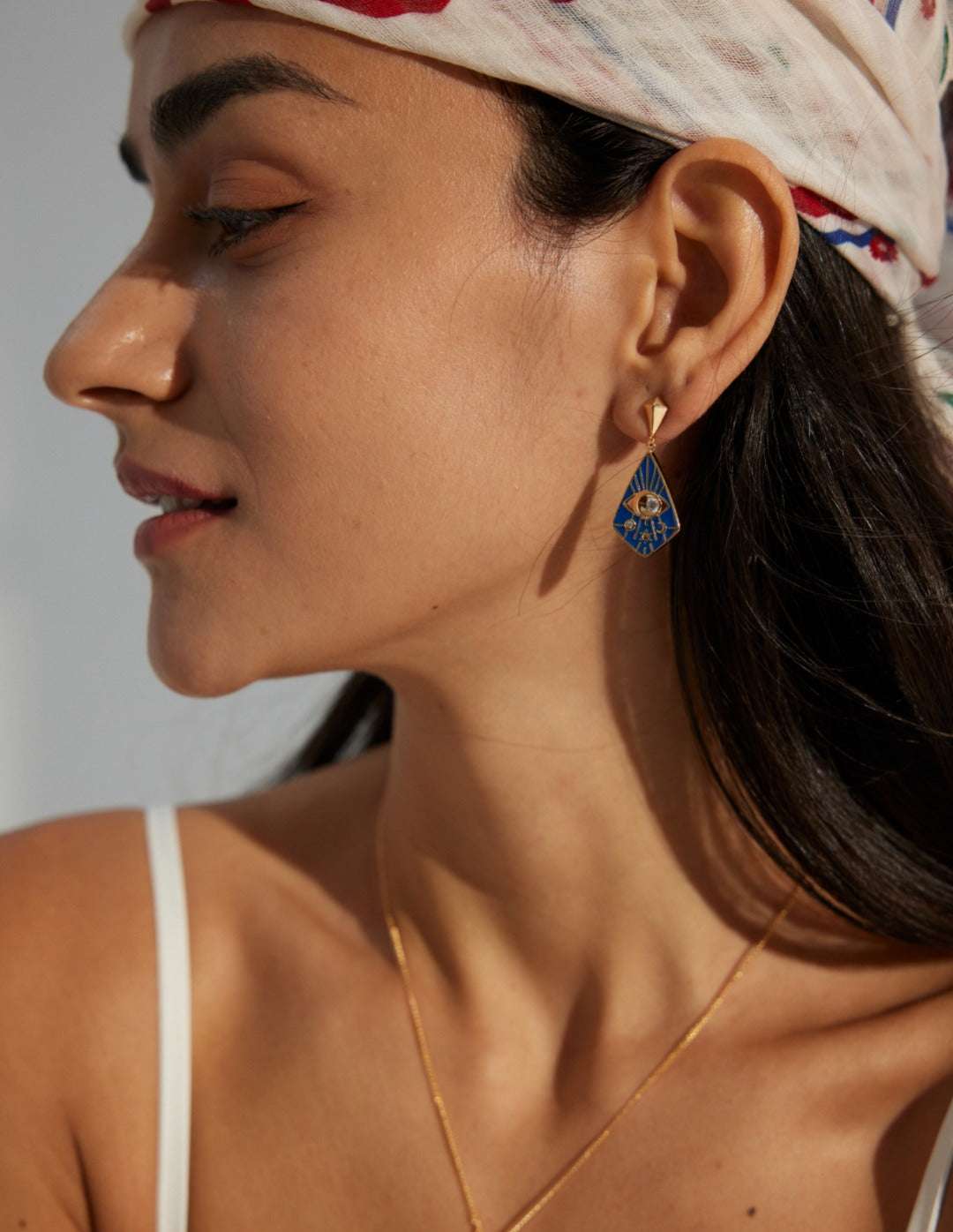 Cobalt Reverie Earrings |Eudorra Jewelry.