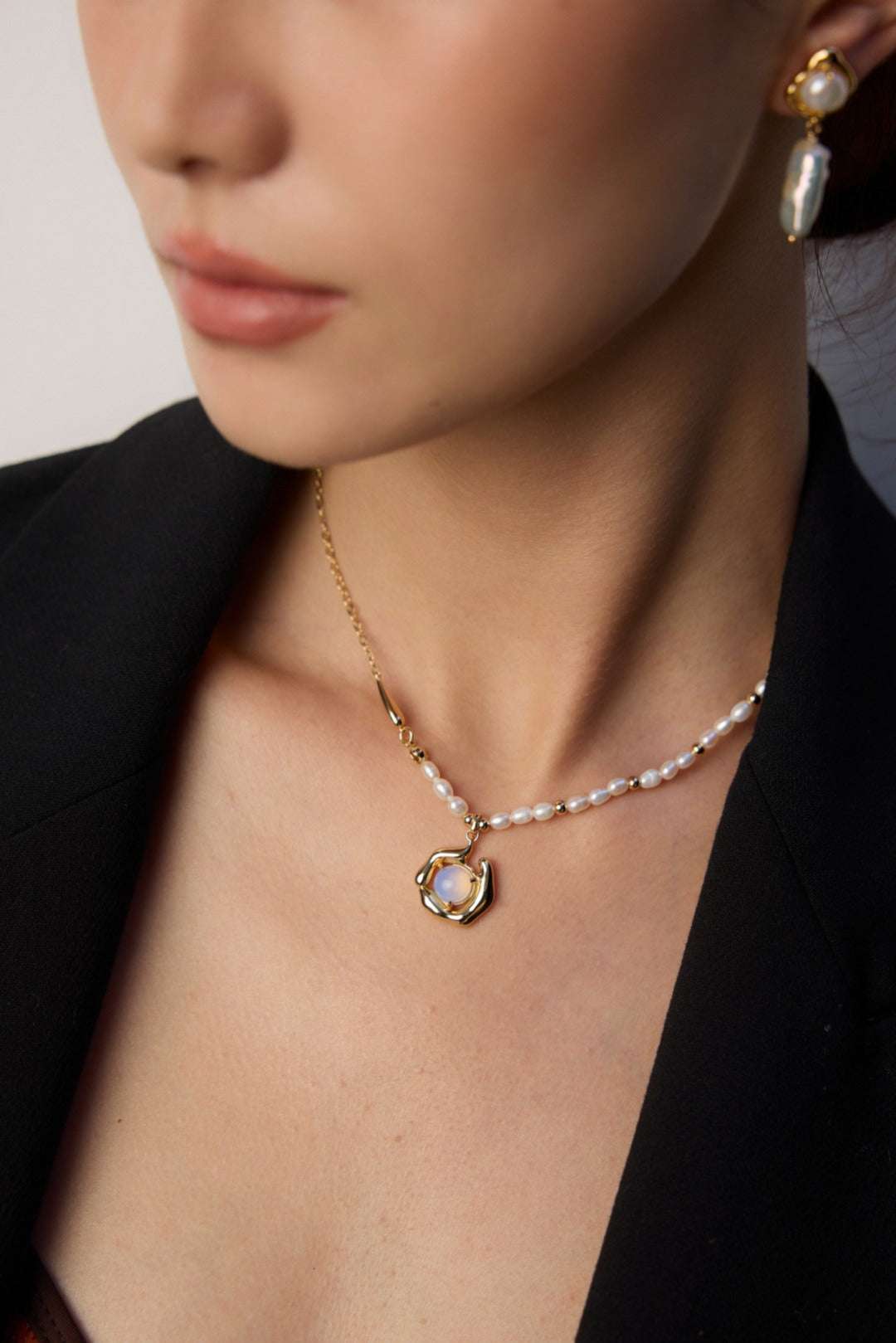Opal Reverie Necklace |Eudorra Jewelry.