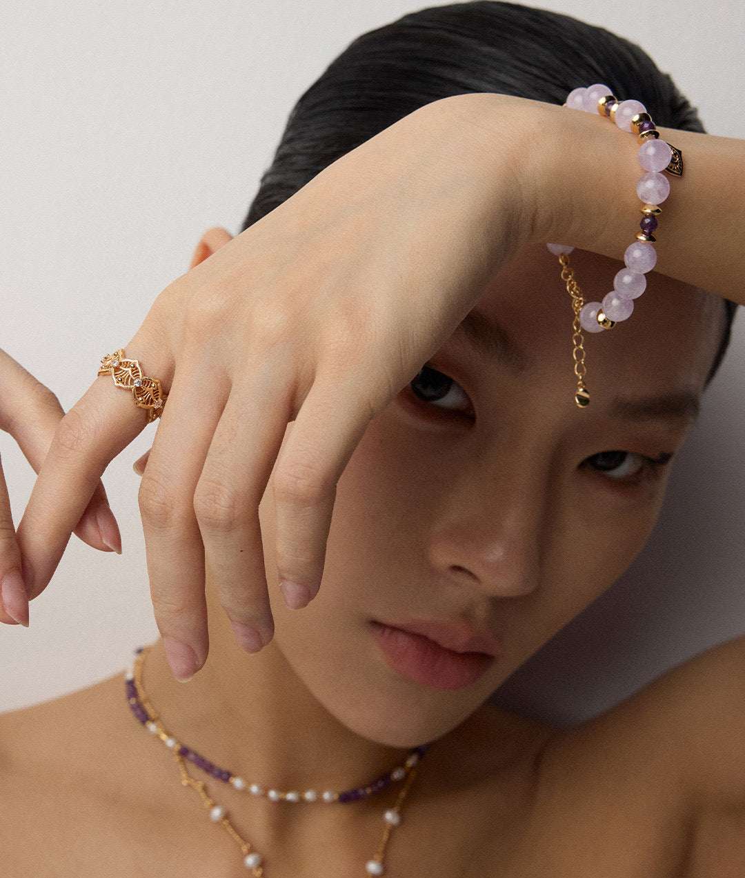 Radiance Glyph Open Ring |Eudorra Jewelry.