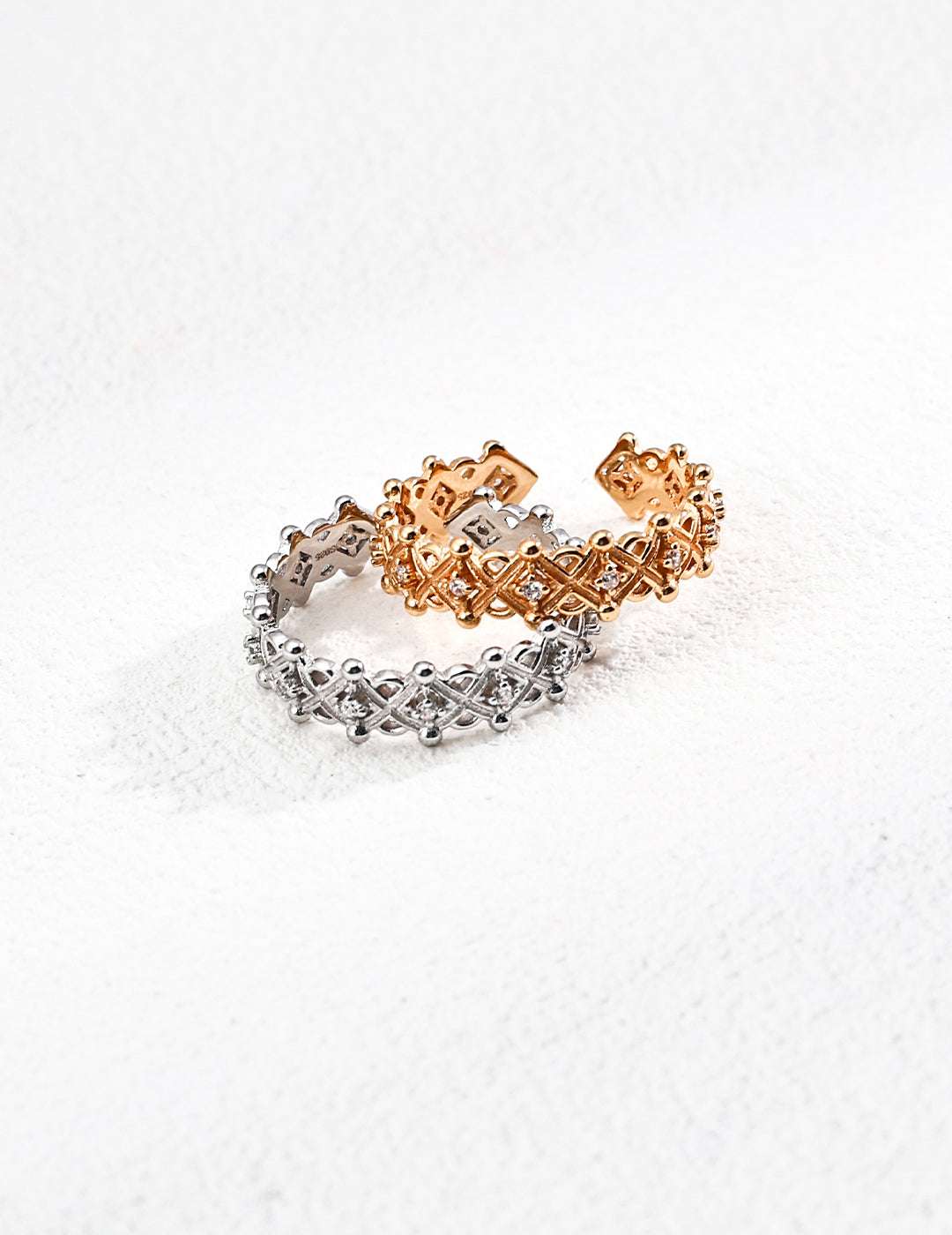Zirconia Open Ring | Women's Open Ring | Eudorra Jewelry