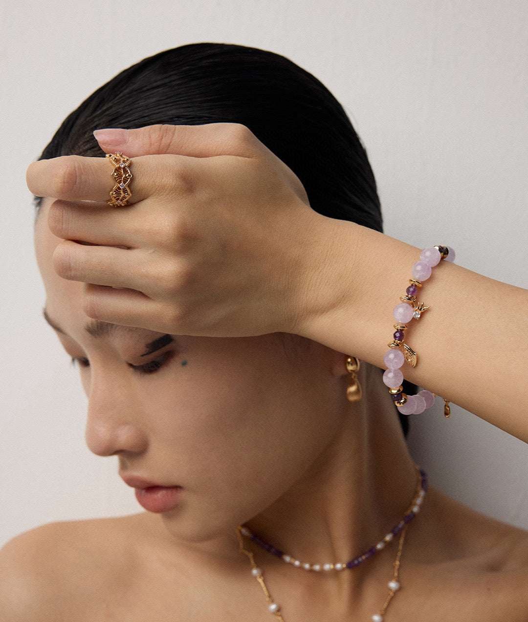 Radiance Glyph Open Ring |Eudorra Jewelry.