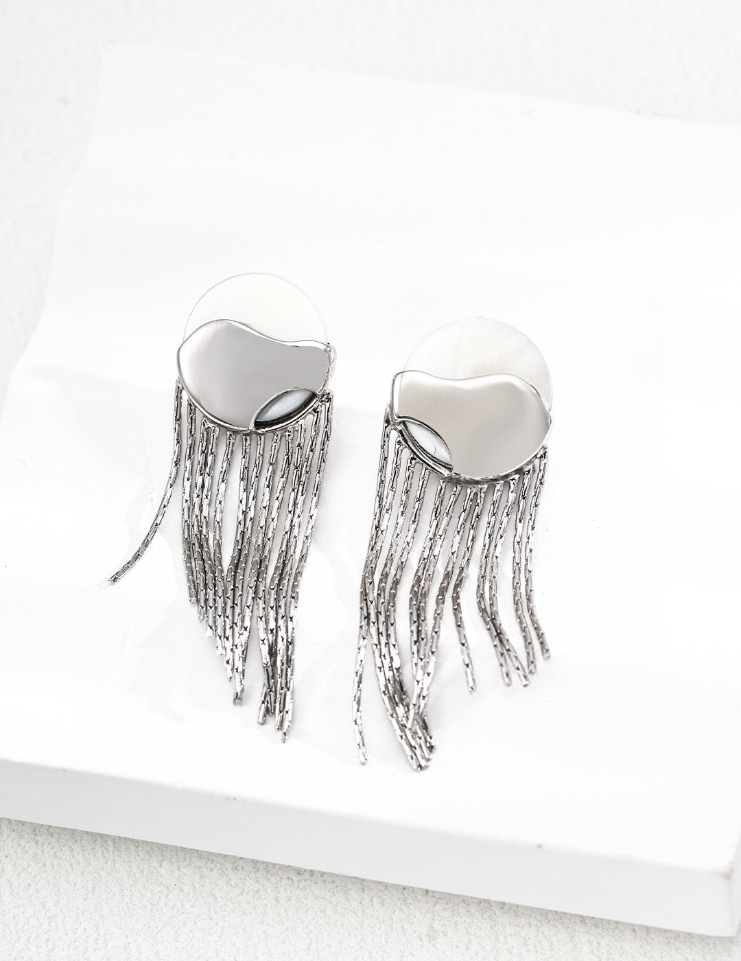 Dangle Earrings | Dual-Tone Tassel Earrings | Eudorra Jewelry