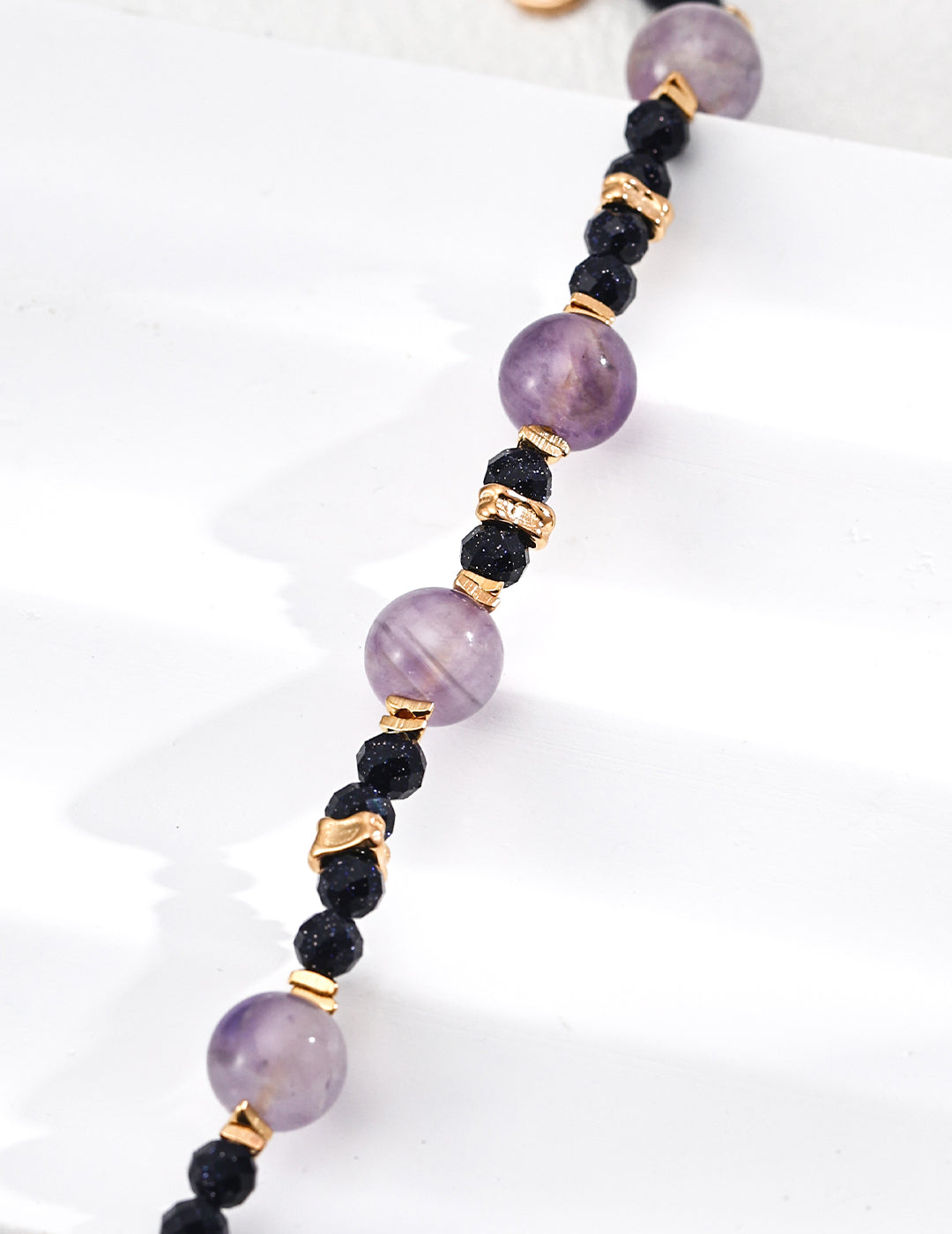 Amethyst Bead Bracelet | Amethyst Gemstone Bracelet | Eudorra Jewelry
