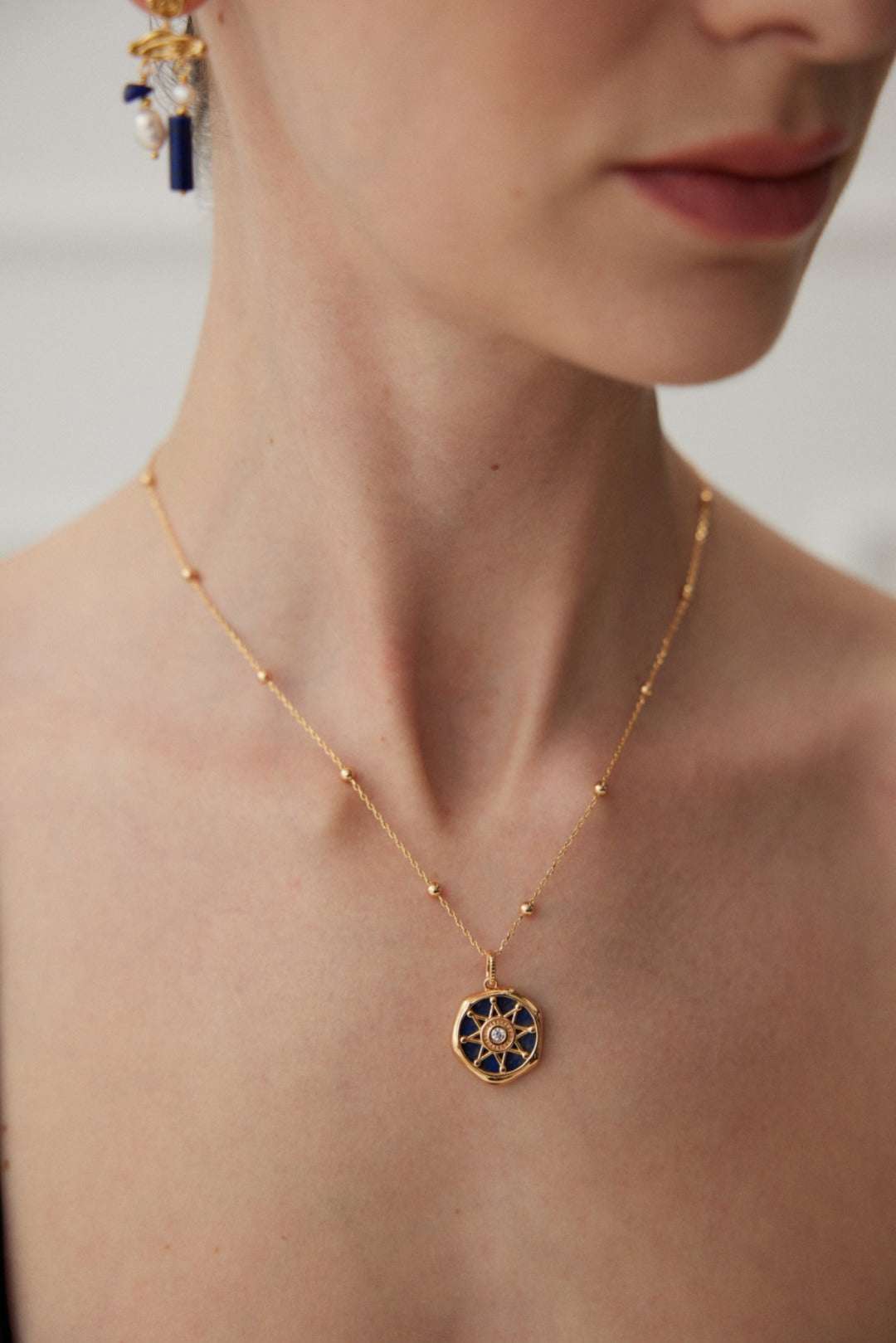 Celestial Lapis Necklace |Eudorra Jewelry.