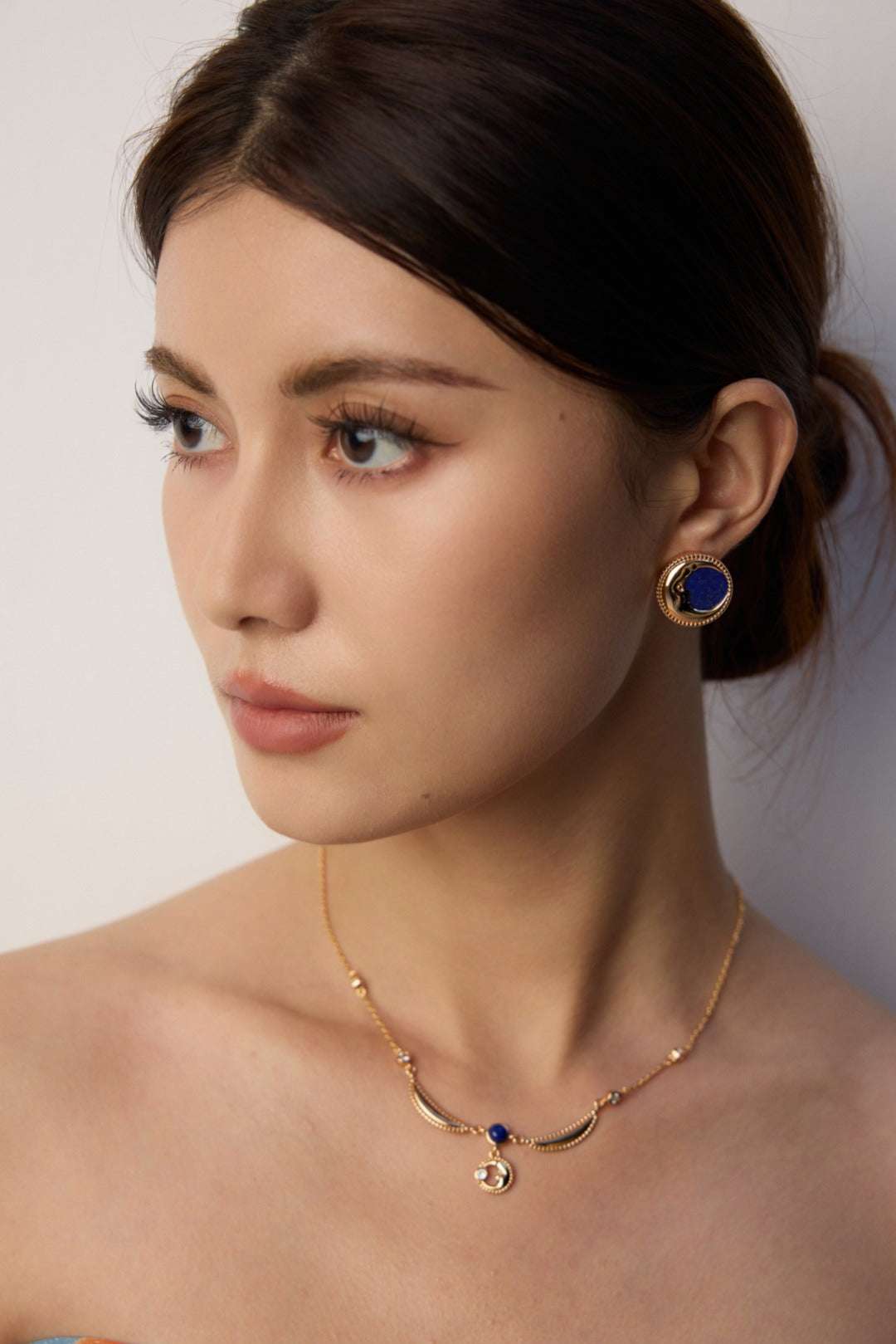 Lapis Stardust Necklace |Eudorra Jewelry.