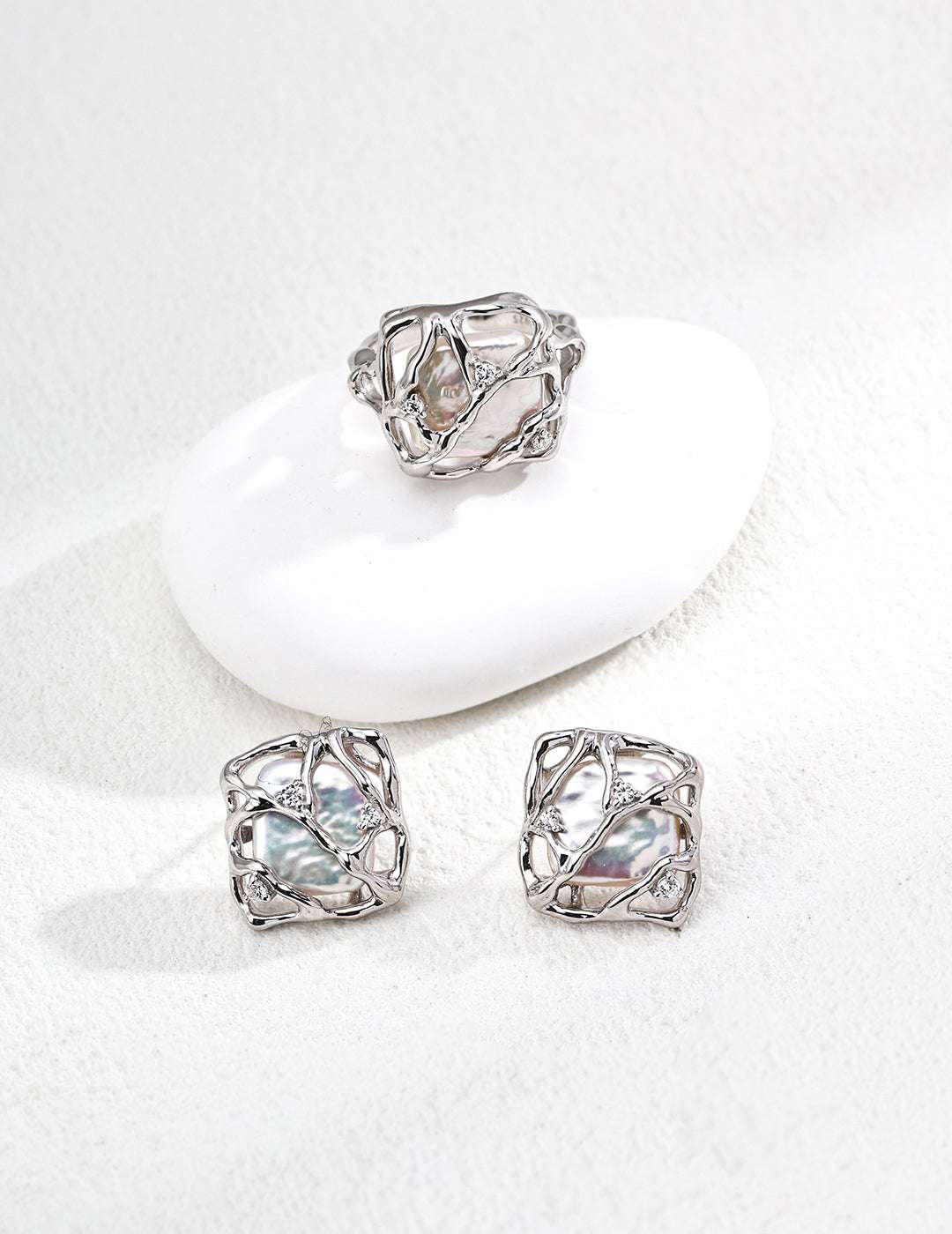 Lunar Spark Earrings |Eudorra Jewelry.