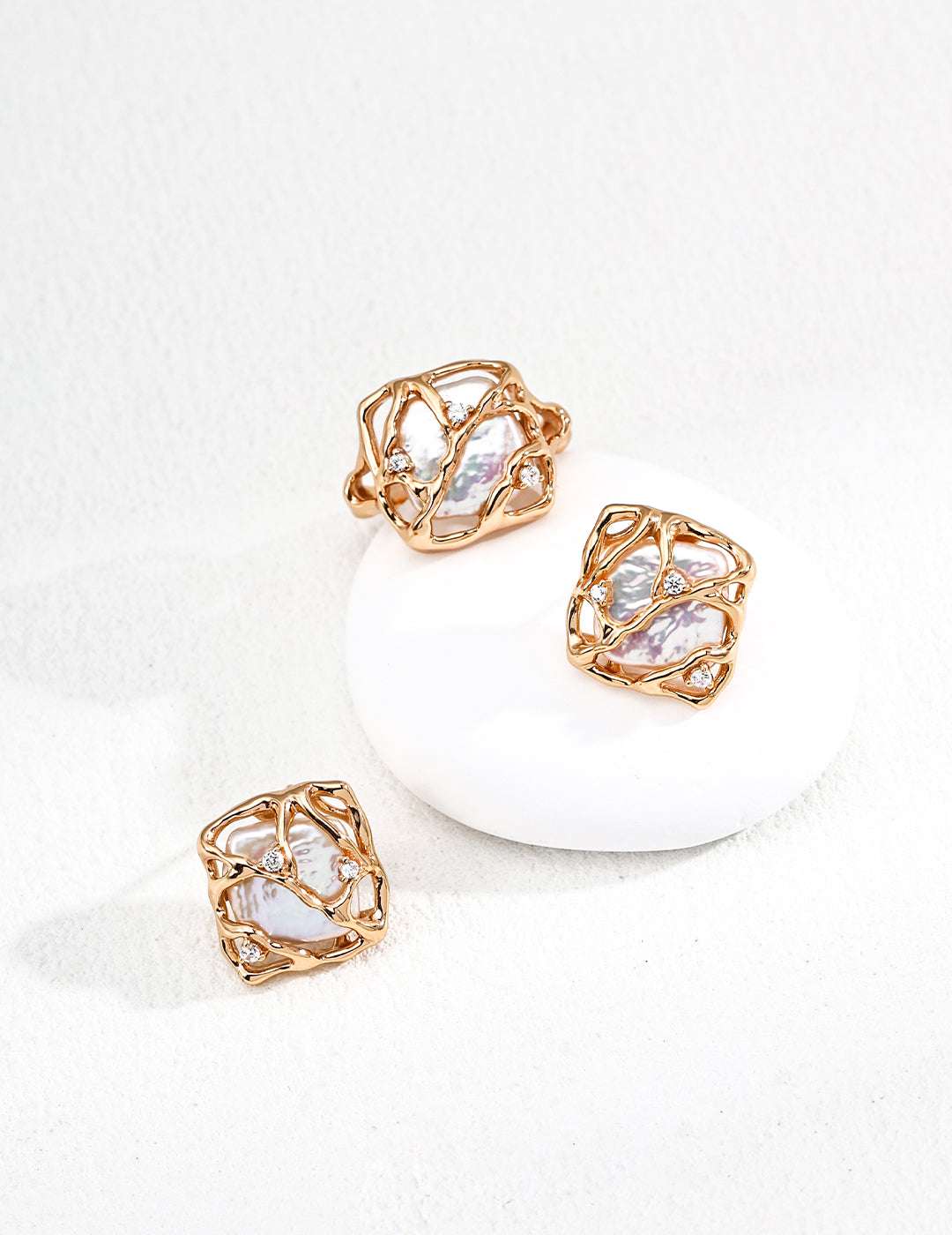 Lunar Spark Earrings |Eudorra Jewelry.
