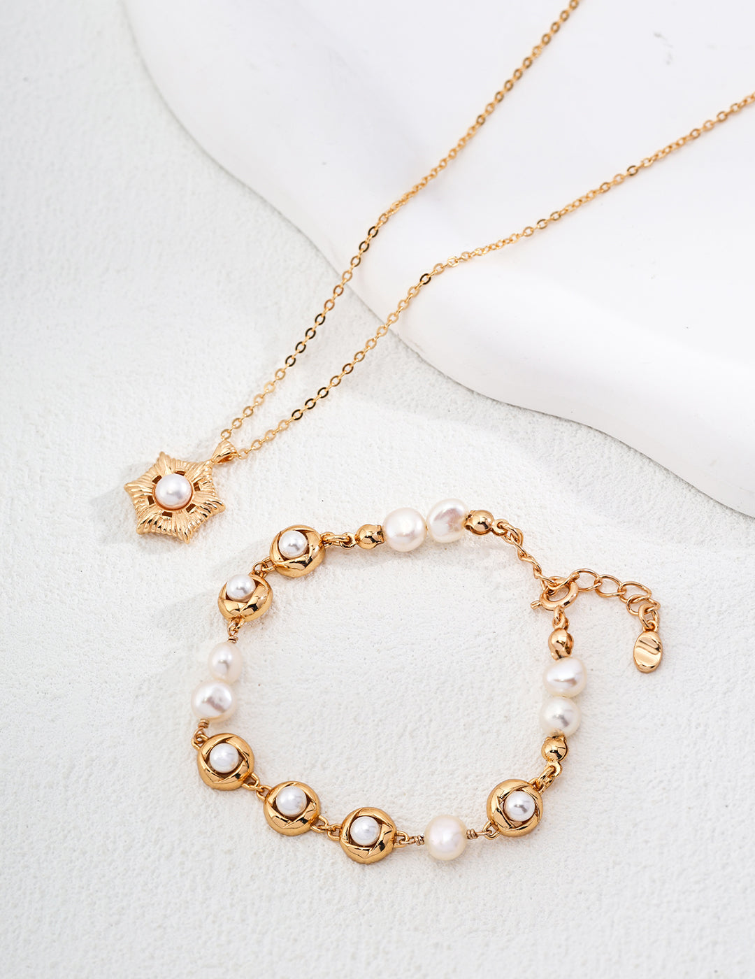 Pearl Blossom Necklace | Celestial Pearl Necklace | Eudorra Jewelry