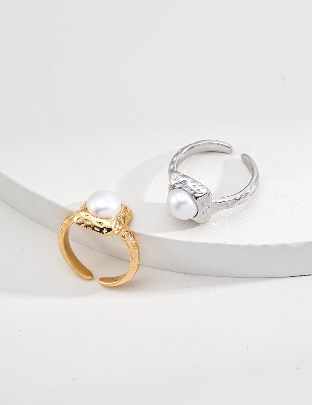 Nomadic Pearl Ring |Eudorra Jewelry.