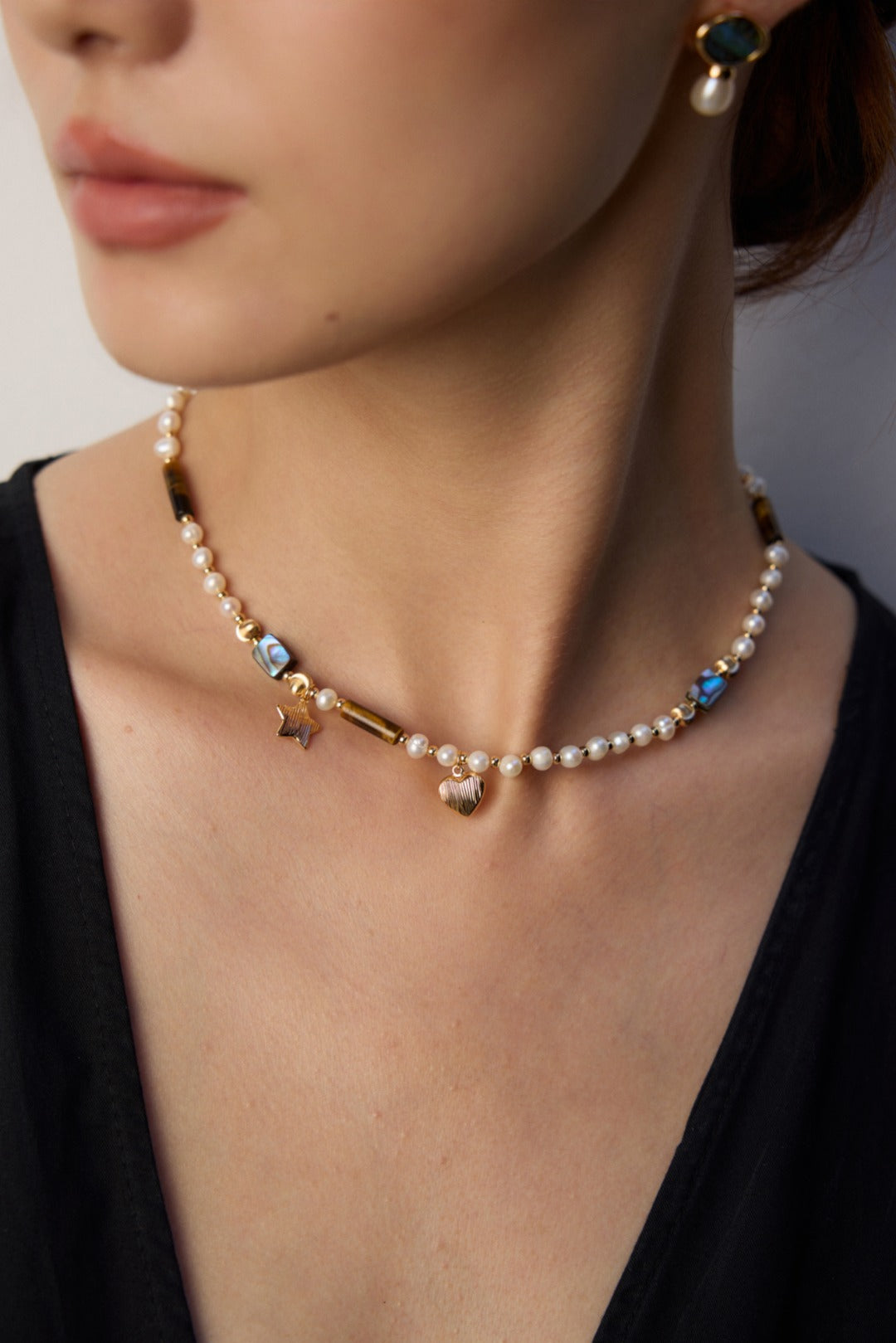 Natural Pearl Necklace | Starry Night Pearl Necklace | Eudorra Jewelry
