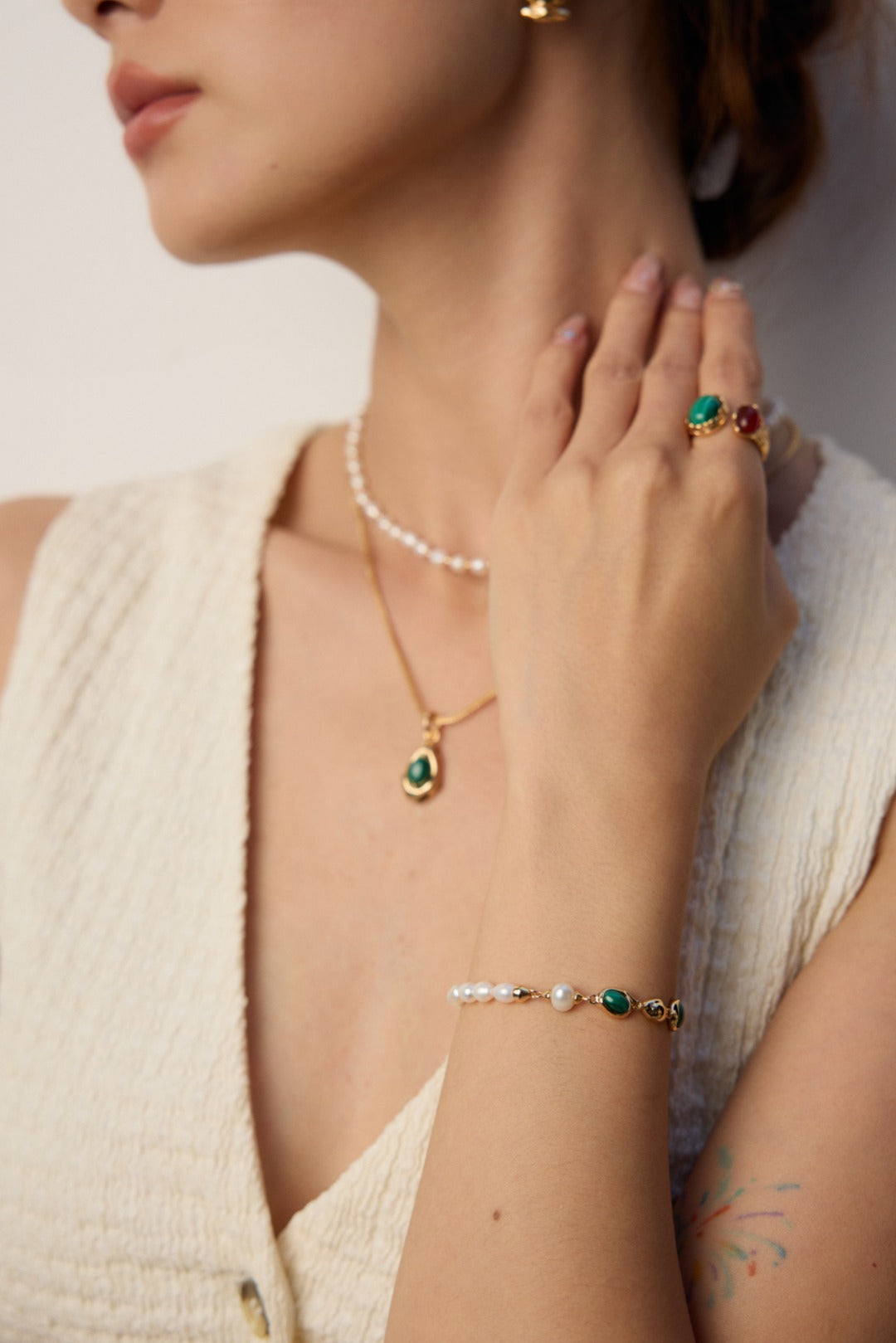 Terra Lunar Strand Bracelet |Eudorra Jewelry.