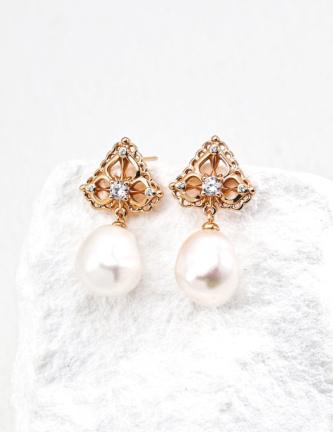 Dangle Pearl Earrings | Women's Pearl Earrings | Eudorra Jewelry