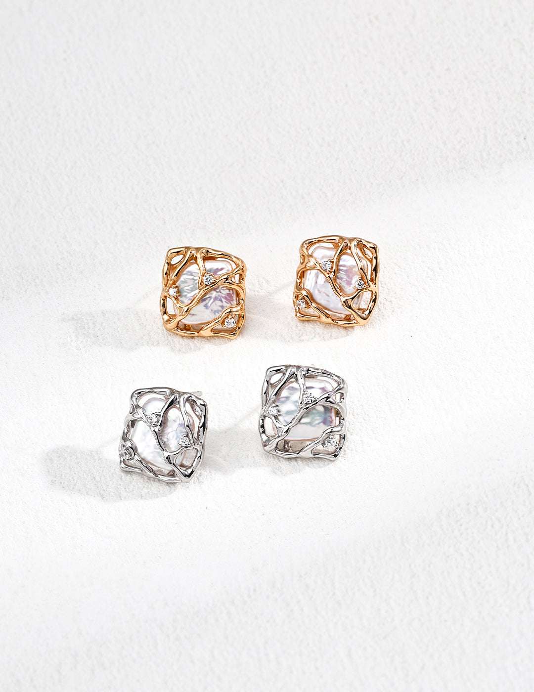 Lunar Spark Earrings |Eudorra Jewelry.