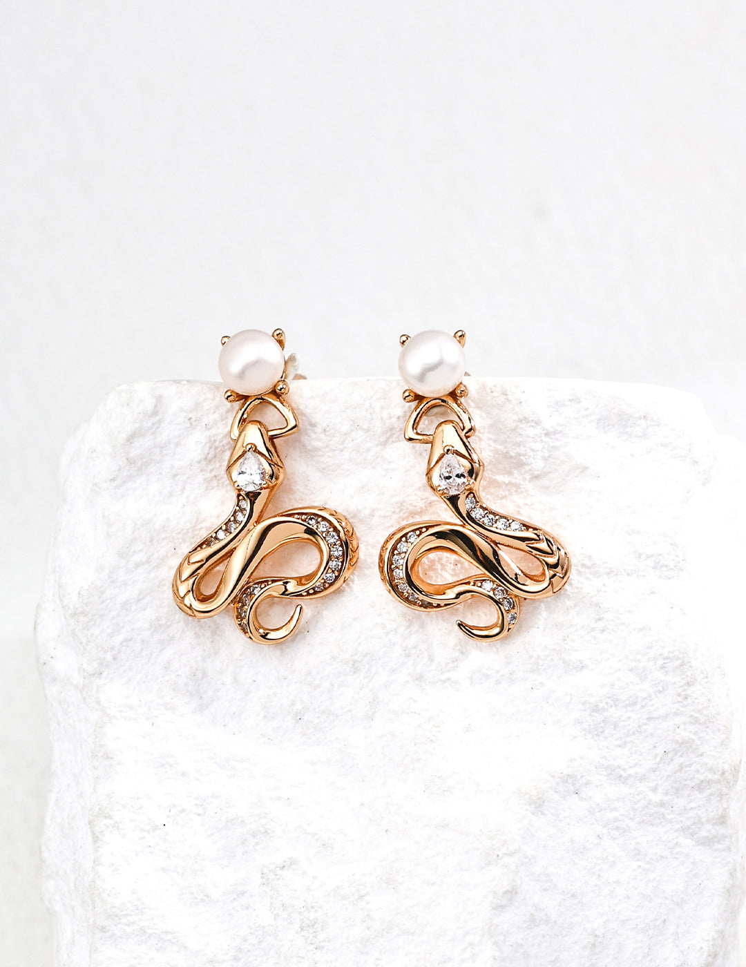 Baroque Pearl Earrings | Zirconia Drop Earrings | Eudorra Jewelry