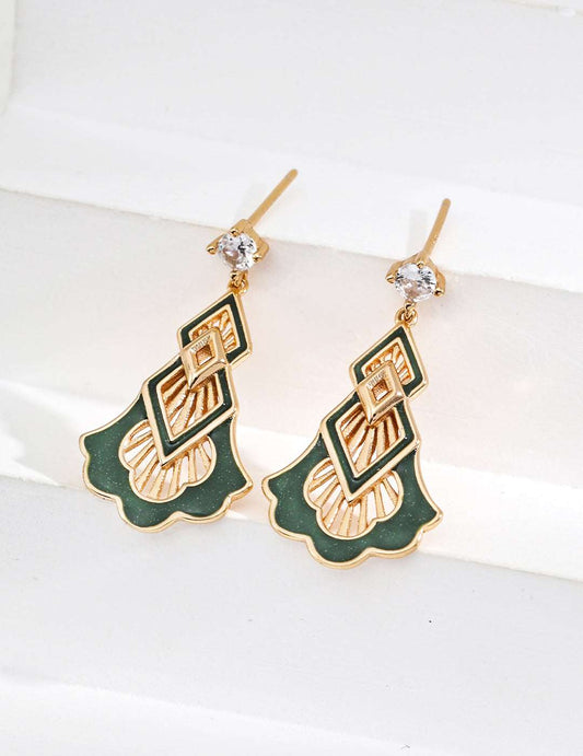 Vitreous Whisper Drops Earrings ｜Eudorra Jewelry.