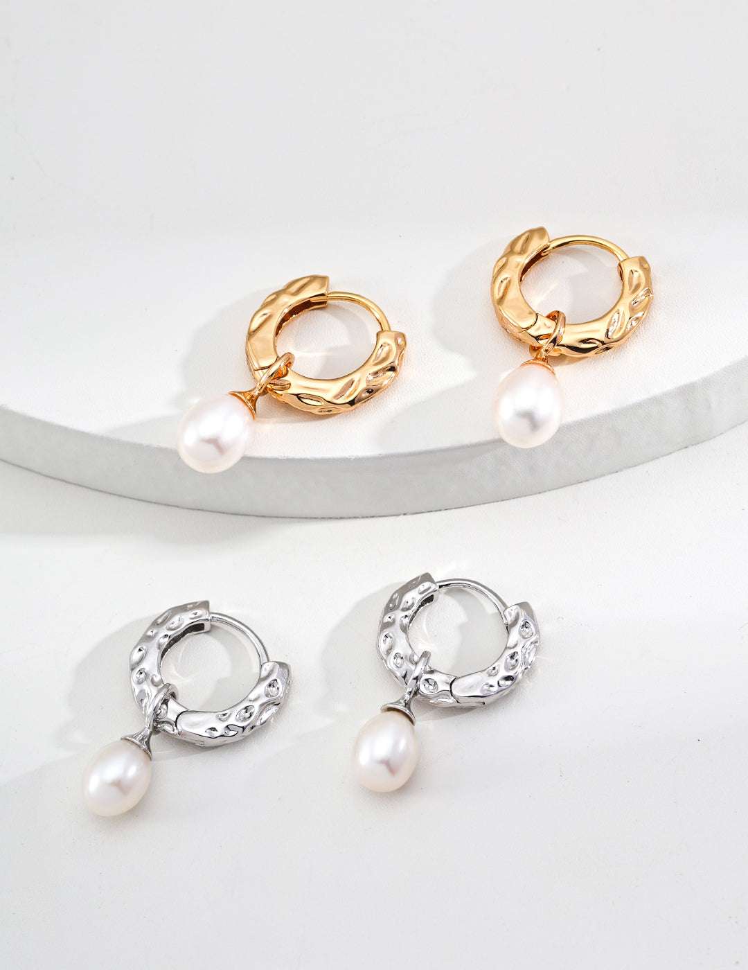 Freshwater Duet Earrings | Women's Pearl Earrings | Eudorra Jewelry