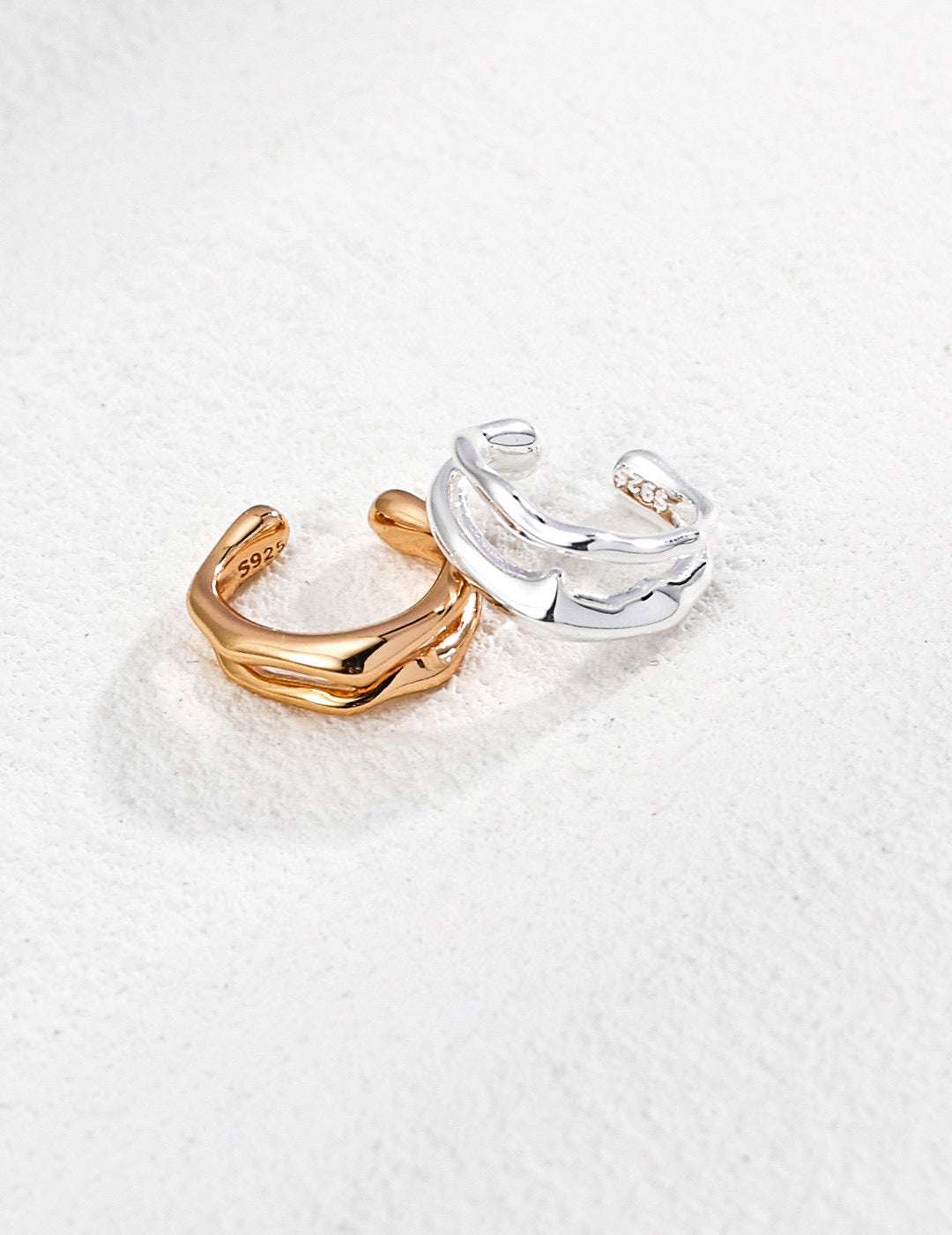 Raw Radiance Ear Cuff ｜Eudorra Jewelry.