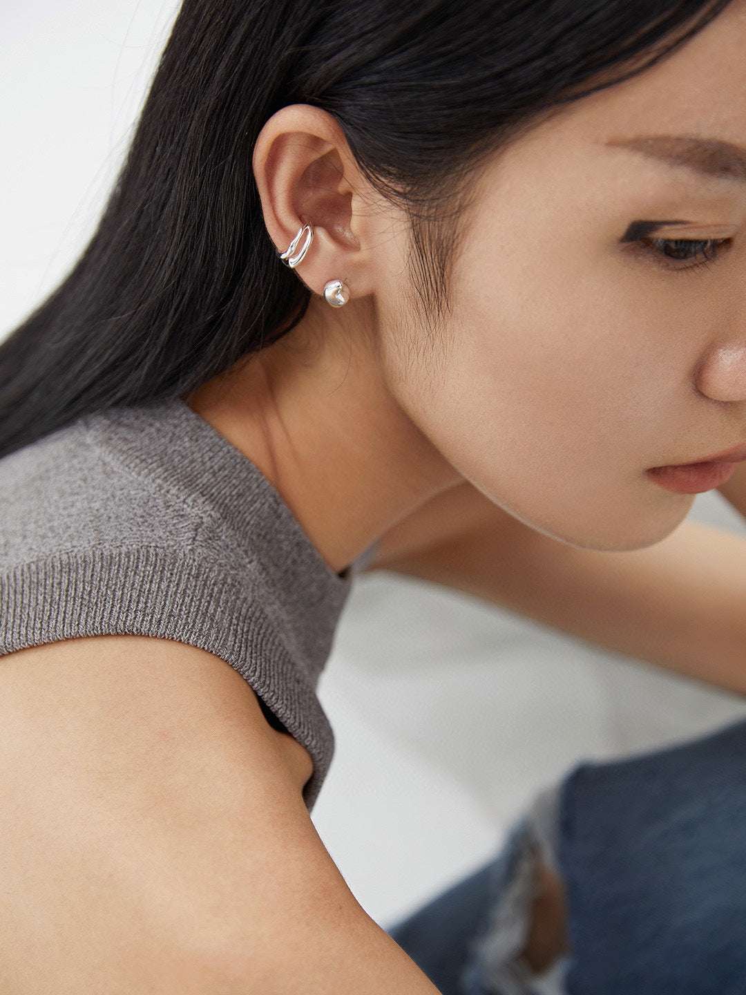 Raw Radiance Ear Cuff ｜Eudorra Jewelry.