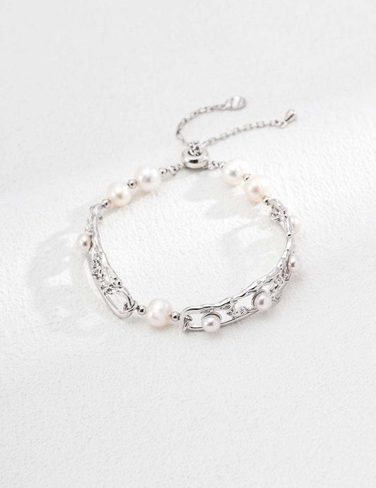 Patina Pearl Locket Bracelet ｜Eudorra Jewelry.