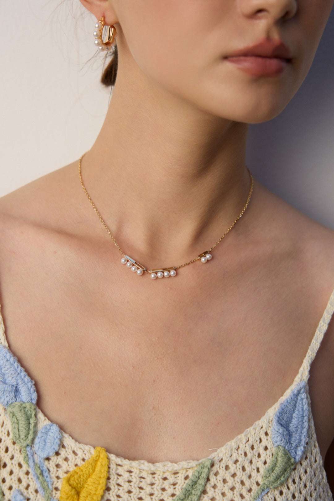 Nacre Radiance Necklace ｜Eudorra Jewelry.