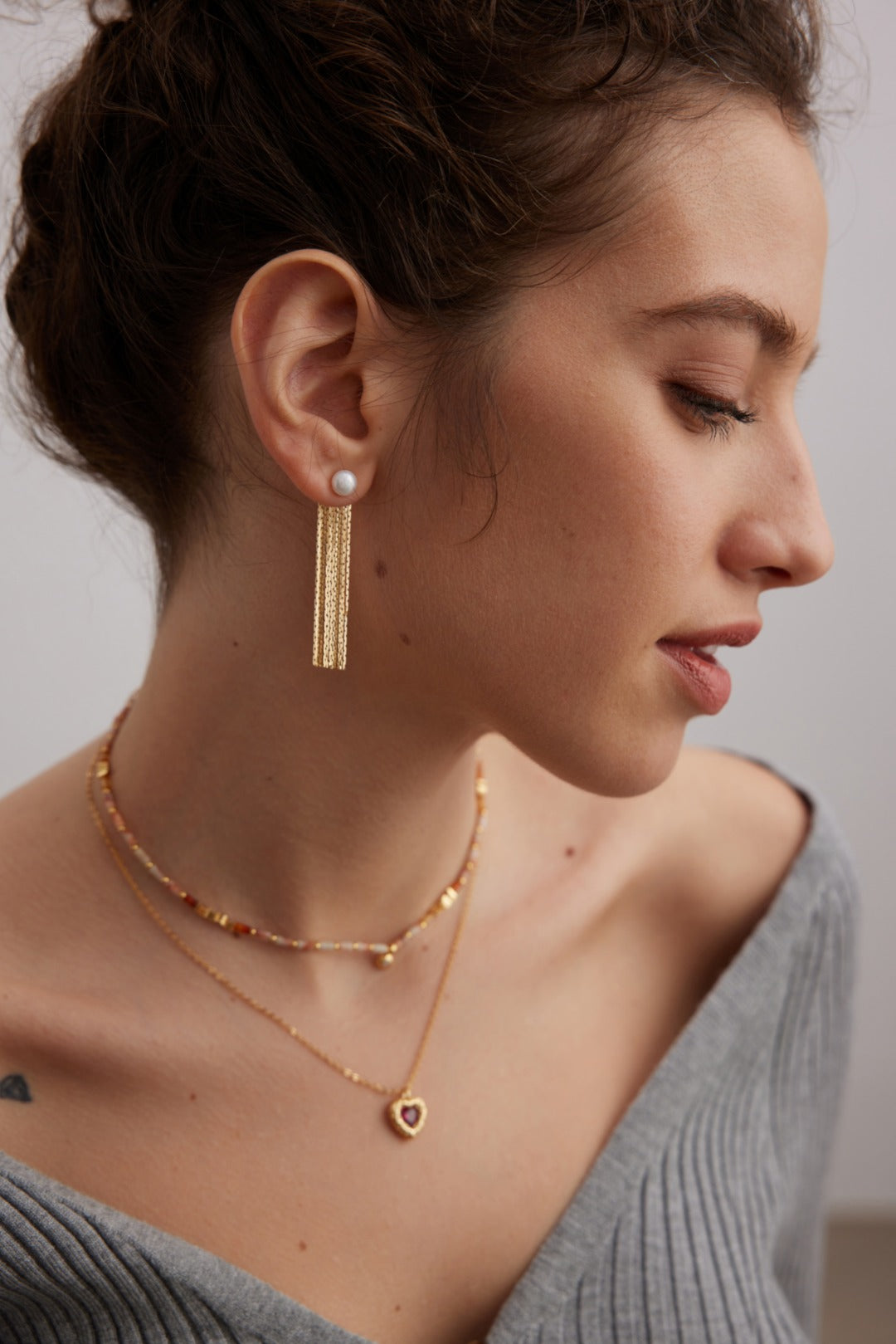 Women's Tassel Earrings | Pearl Tassel Earrings | Eudorra Jewelry