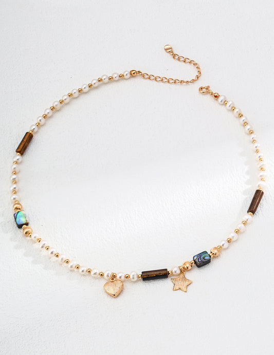 Natural Pearl Necklace | Starry Night Pearl Necklace | Eudorra Jewelry