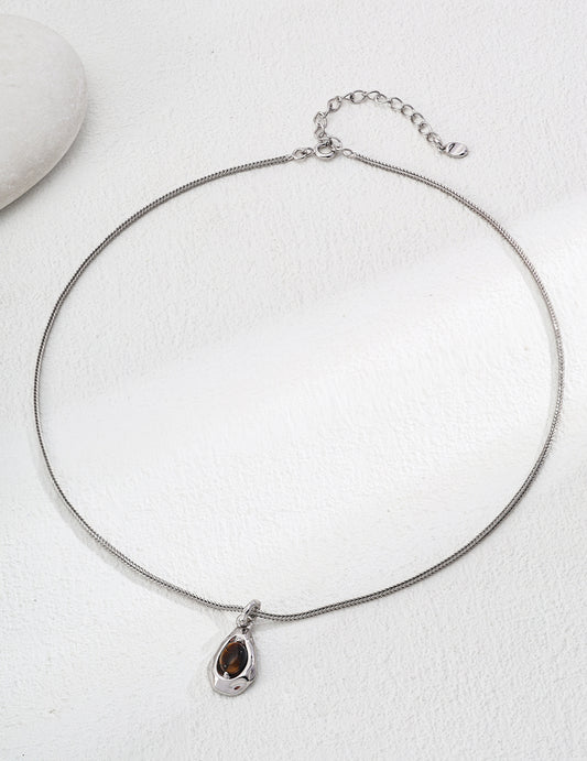 Malachite Pendant Necklace | Sterling Silver Pendant | Eudorra Jewelry