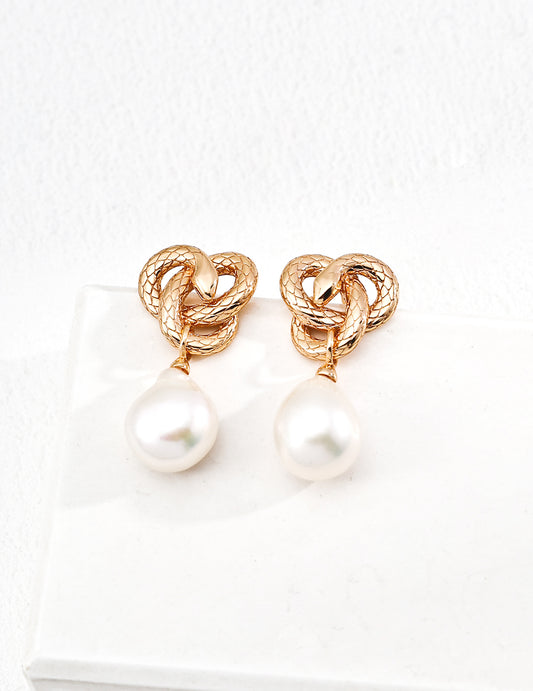 Baroque Pearl Earrings | Sterling Silver Earrings | Eudorra Jewelry