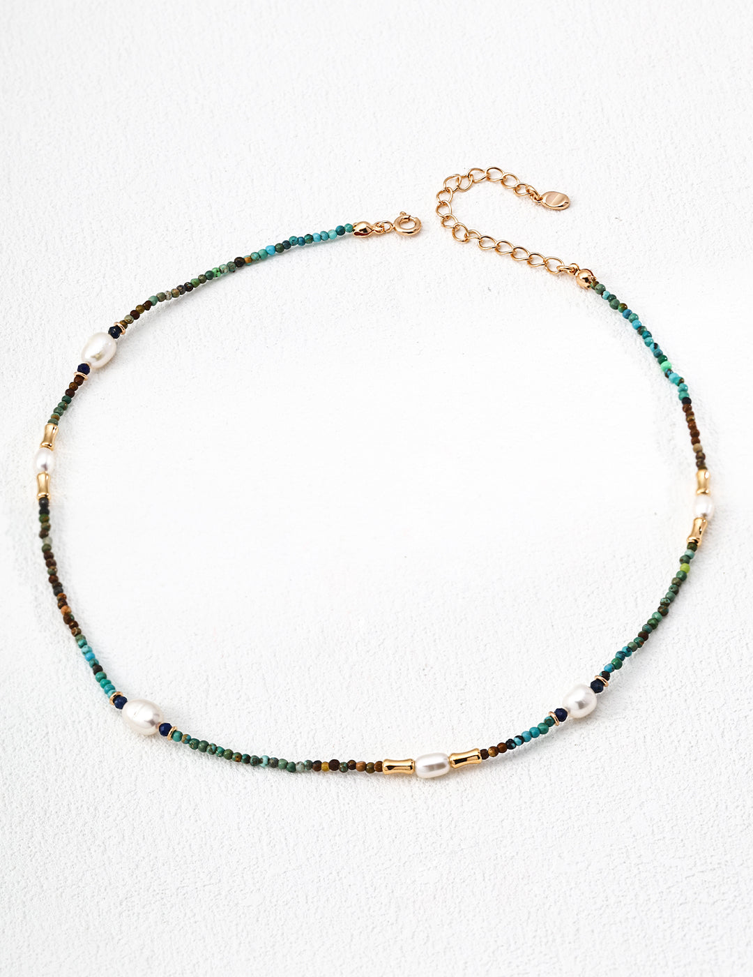 Lapis Lazuli Necklace | Turquoise Bead Necklace | Eudorra Jewelry